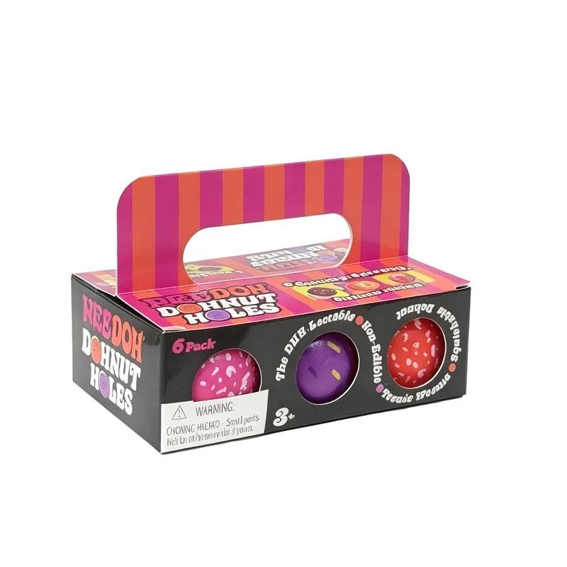NeeDoh Dohnut Holes 🍩 Mini Doughnut Squish Balls (4-Pack or 6-Pack)