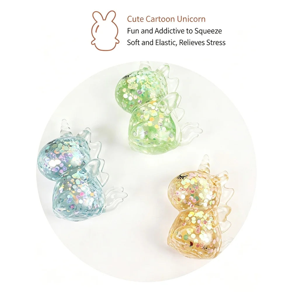 Gold Foil Unicorn Squishy Toy — Soft Malt Sugar Squeeze & Stress Relief