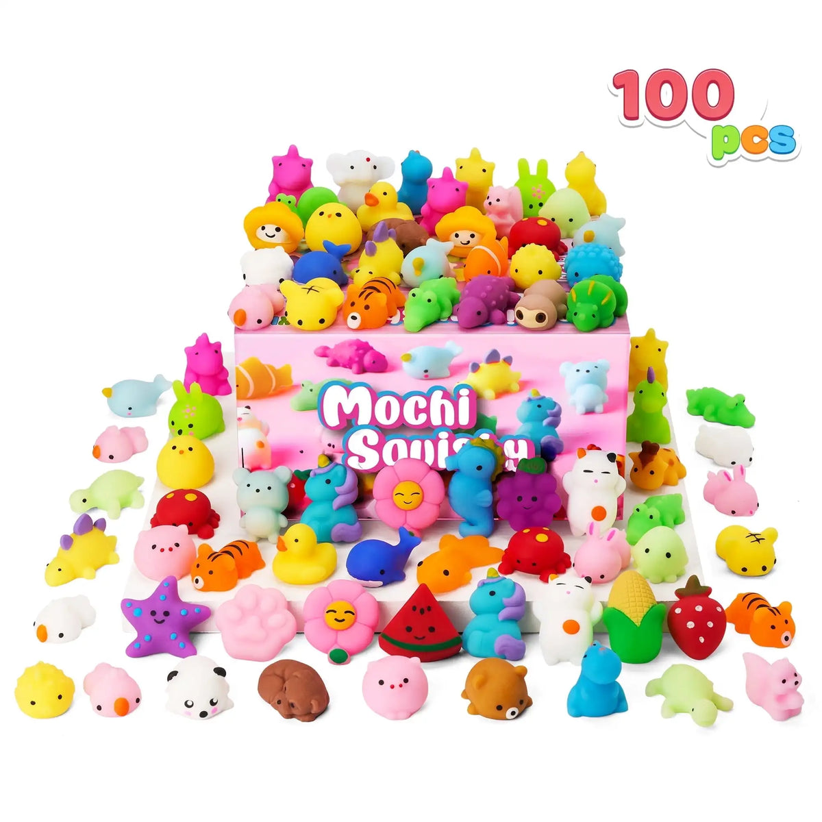 🐾 100-Piece Mini  Squishy Set