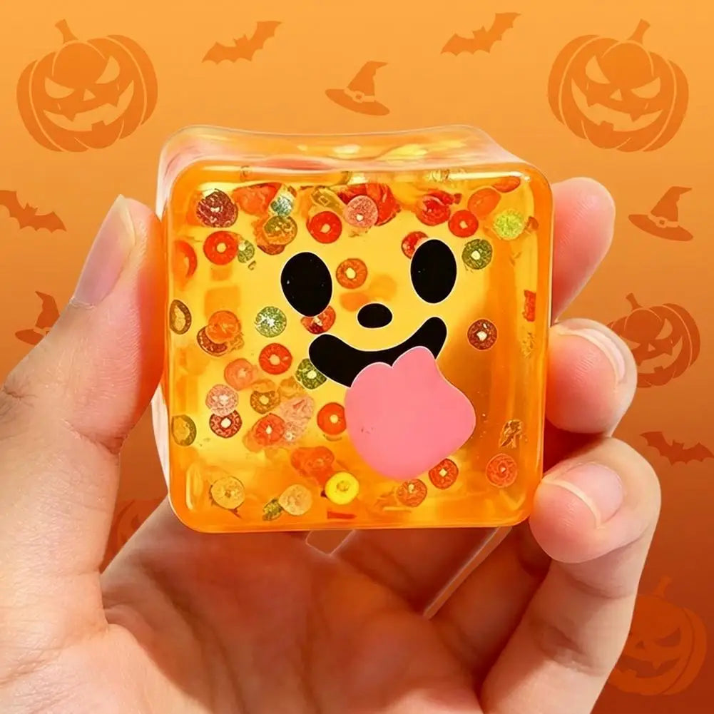 Halloween Squishy Ice Cube Toy | Ghost, Pumpkin & More | Slow Rise Stress Relief🎃