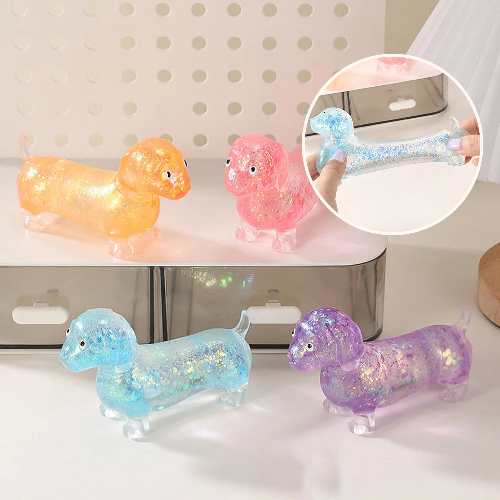 Glitter Dachshund Slow-Rebound Squishy