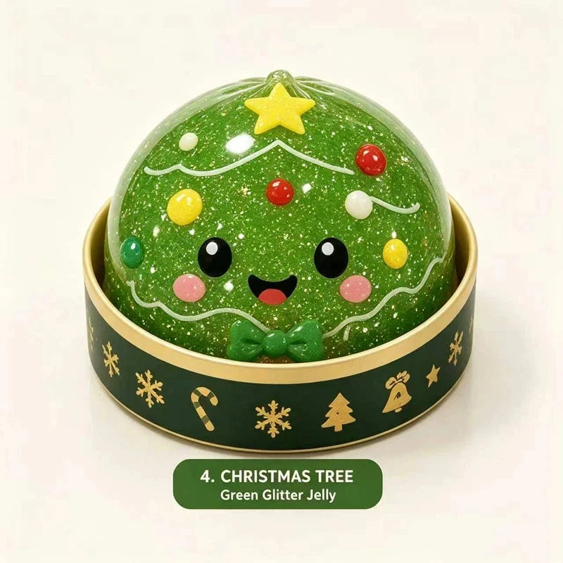 Christmas Dumpling Steamer Squishy – Glitter TPR🎄