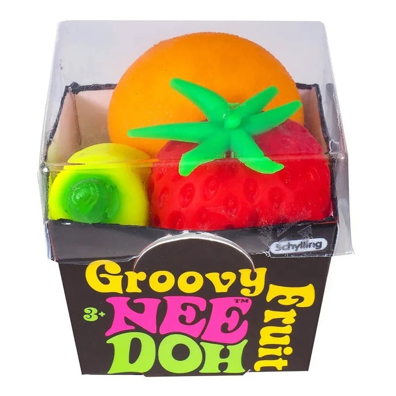 NeeDoh Groovy Fruit Squishy Toy | Banana, Orange & Strawberry