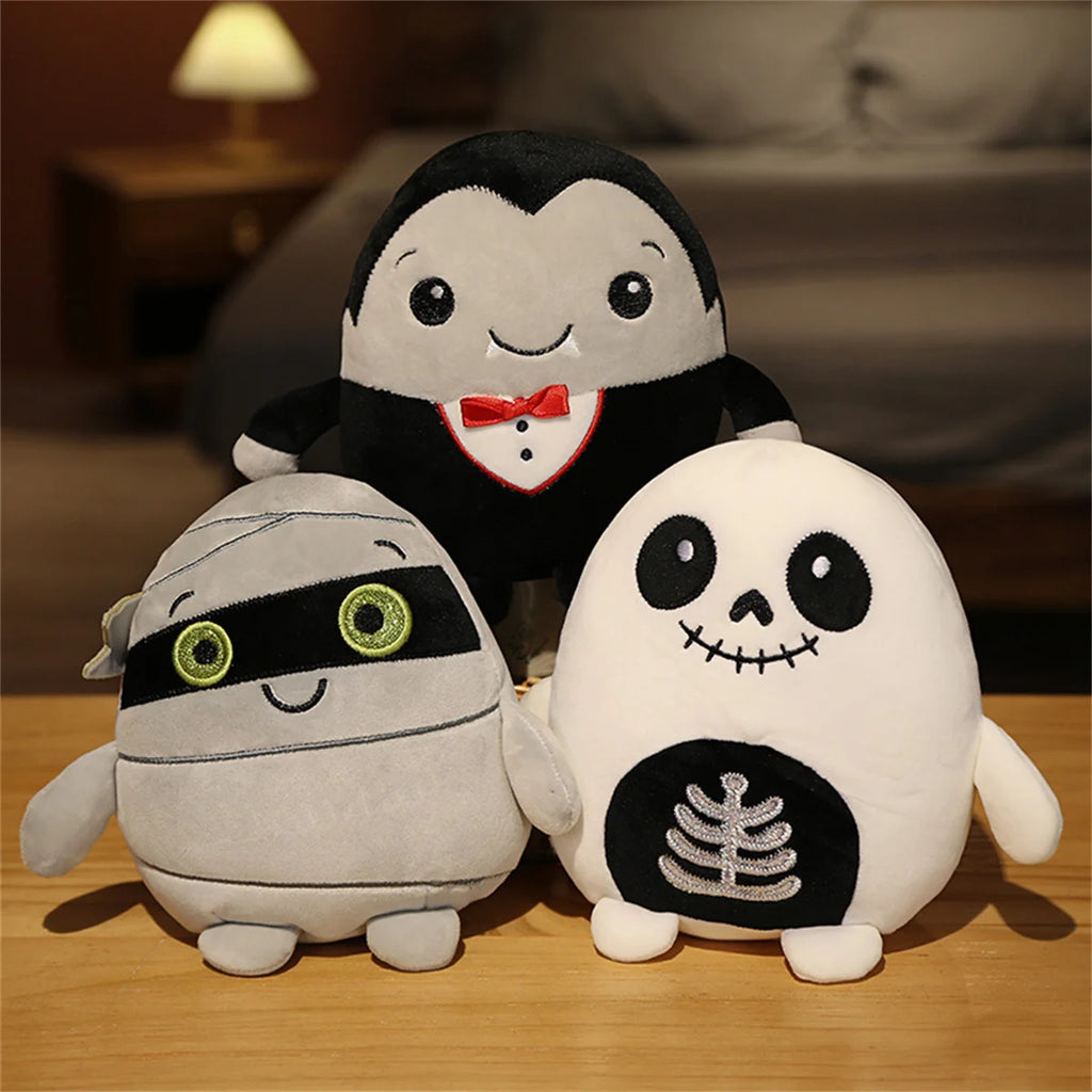 Halloween Vampire Pumpkin Plush Toy – Spooky Stuffed Doll