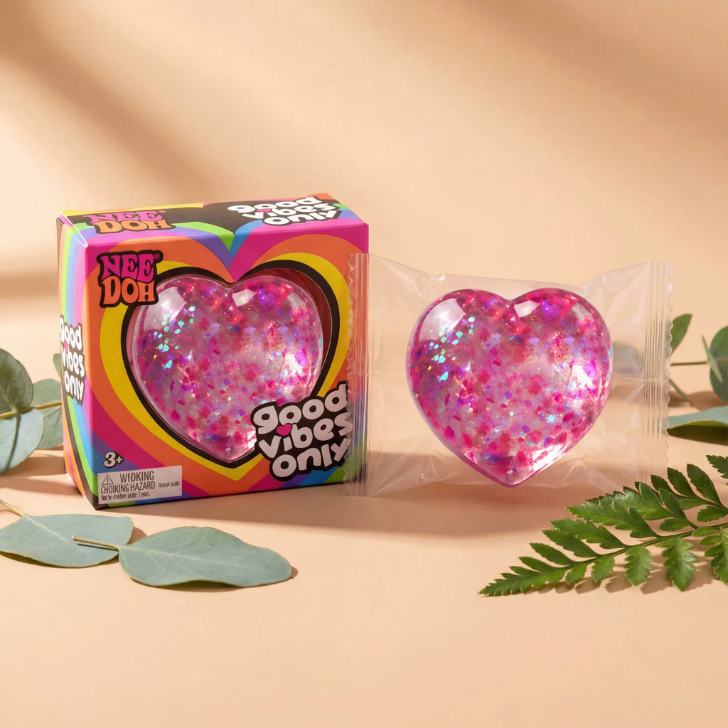Heart-Shaped Glitter NeeDoh
