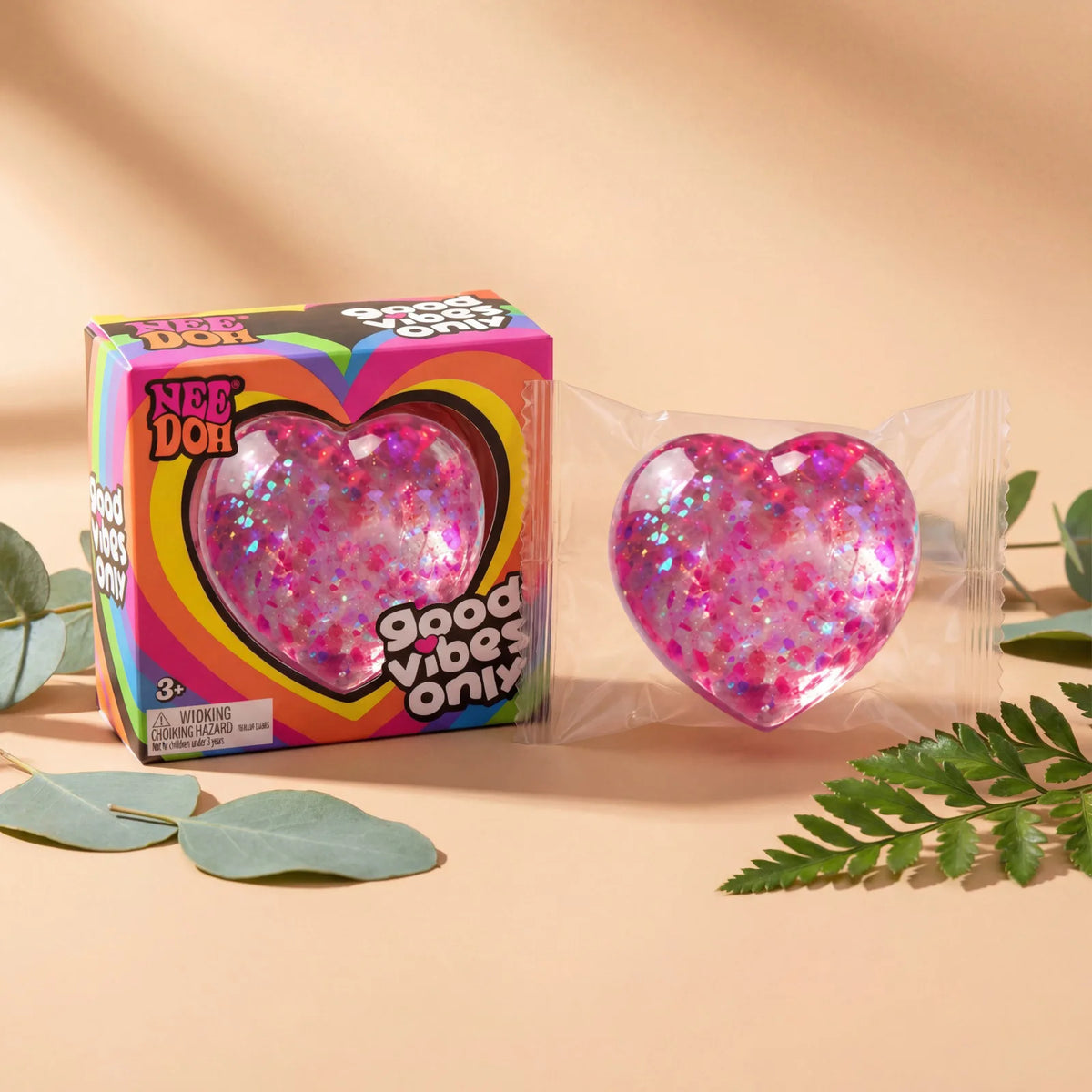 Heart-Shaped Glitter NeeDoh