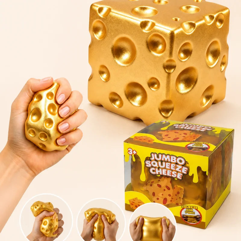 Gold Cheese Slow-Rise Squishy Fidget Toy