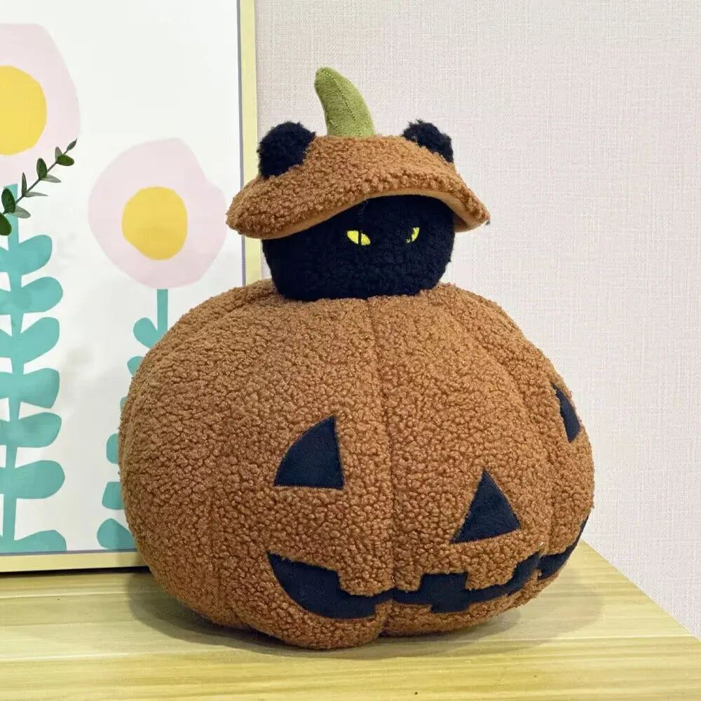 Halloween Pumpkin Ghost Plush Pillow – Stuffed Doll Toy
