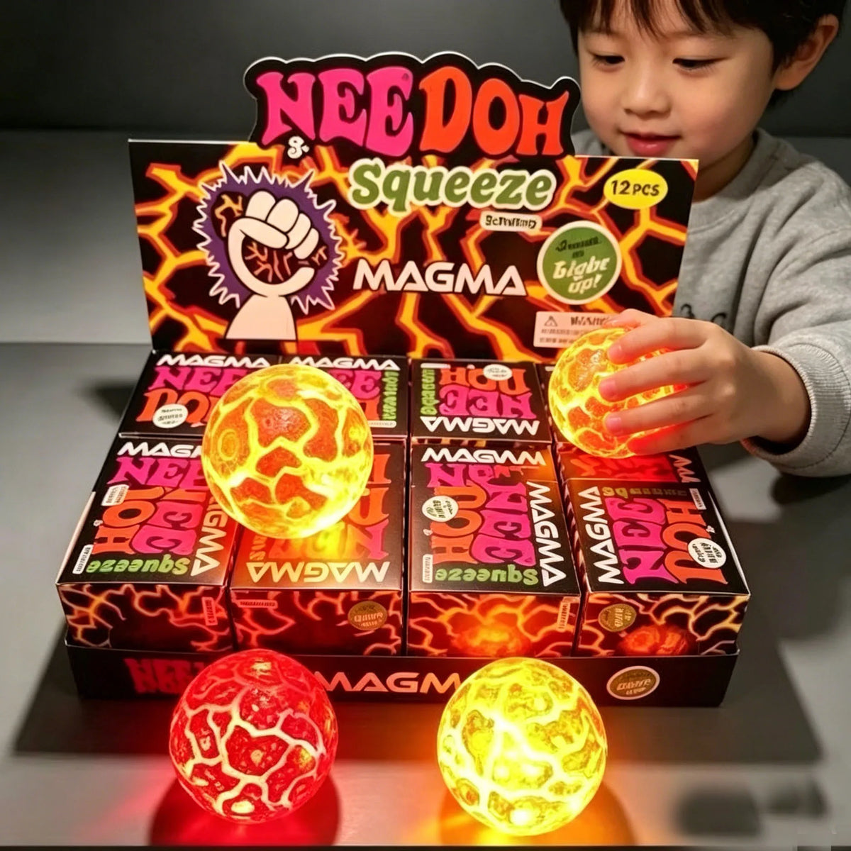 NeeDoh Flash Meteorite Ball Squishy — Slow-Rise Stress Relief Toy (Blind Box)