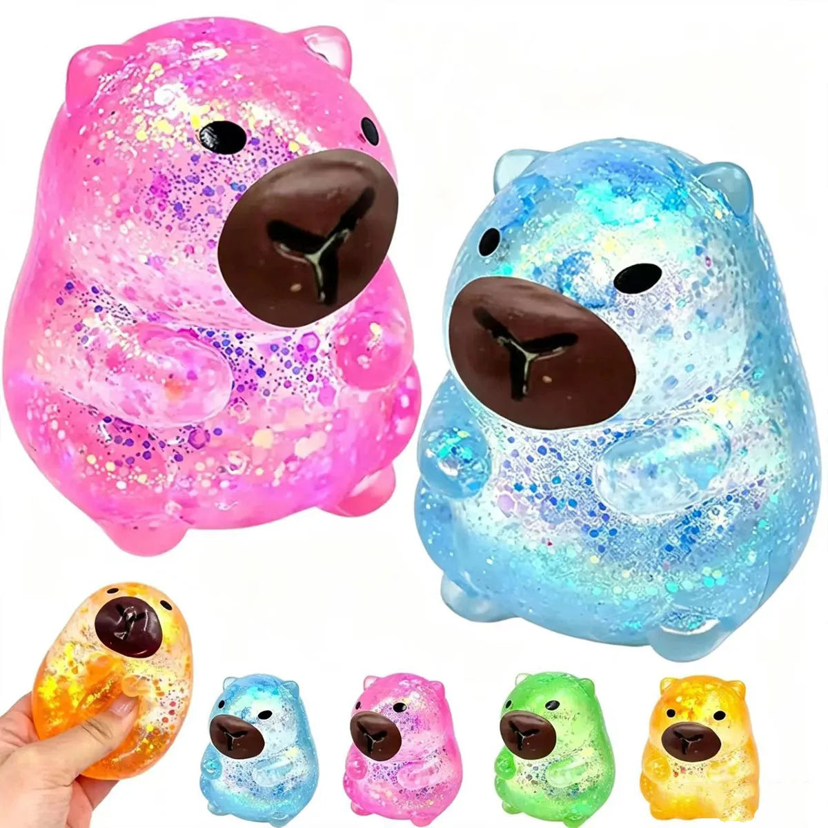 Kawaii Capybara Maltose Squishy Toy — Slow Rising Stress Relief Squeeze