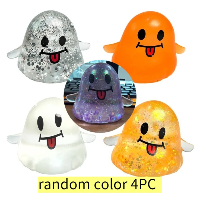 Glitter Halloween Ghost Squishy Fidget Toy