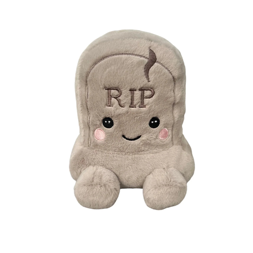 Halloween Tombstone Plushie | Kawaii Grave Stuffed Doll | Spooky Desk Decor & Gift 🧹🎃