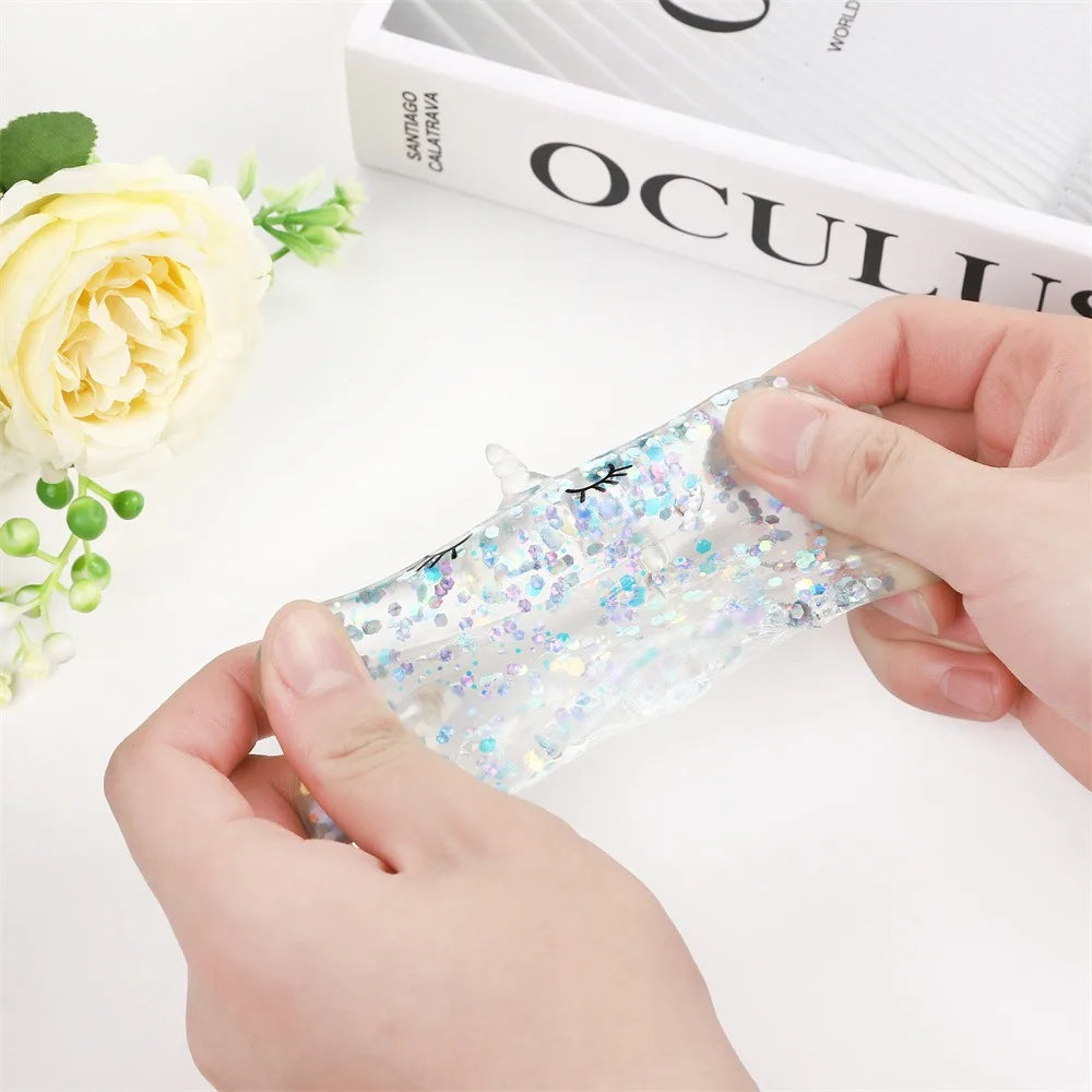 Gold Foil Unicorn Squishy Toy — Soft Malt Sugar Squeeze & Stress Relief