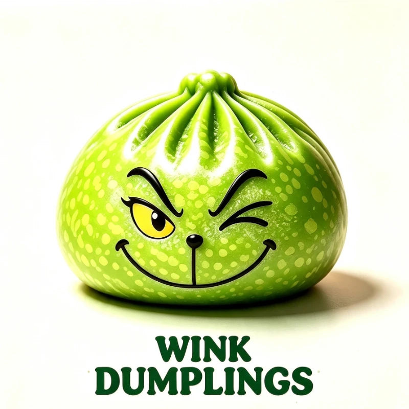 The Grinch Mystery Dumpling 💚 – Glitter Green Squishy