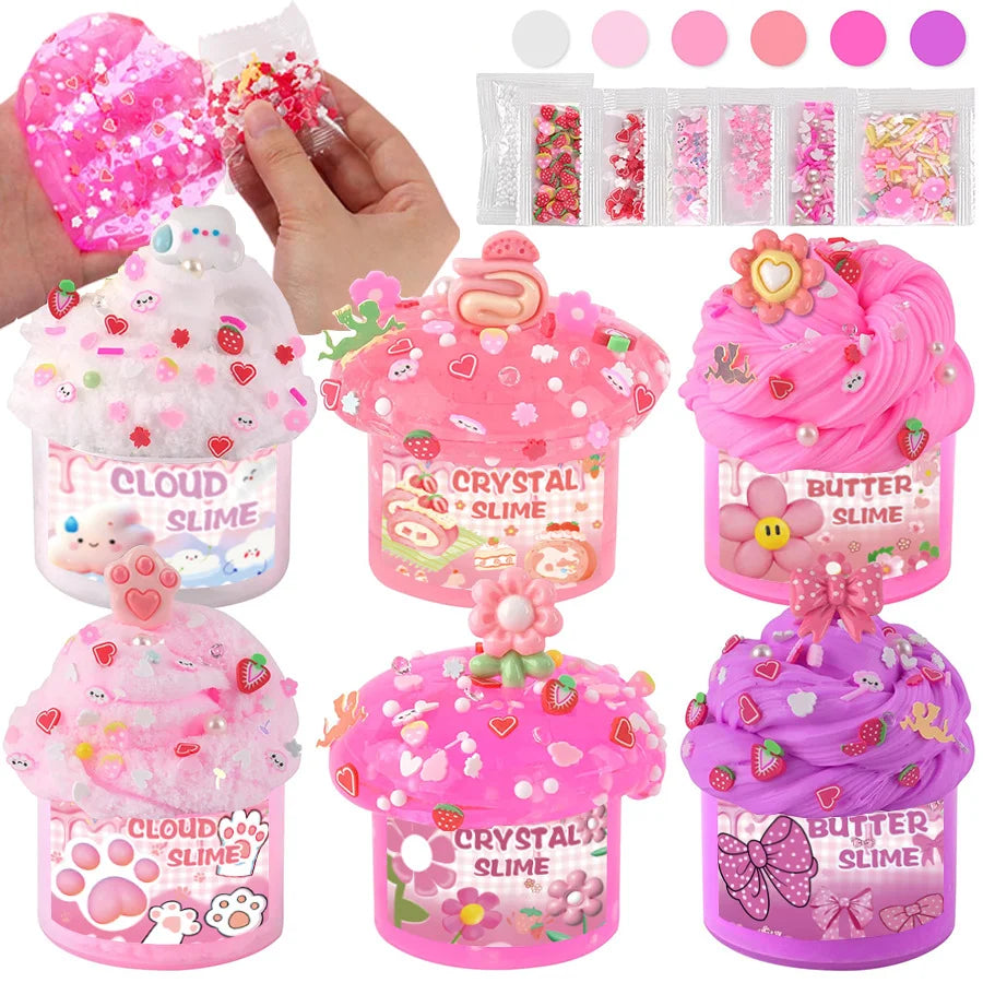 Cloud Slime Kit — 6-Pack Fluffy Slime Set