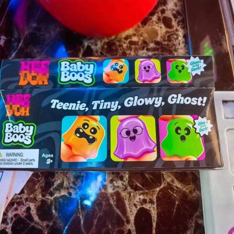 Halloween Ghost Squishy Set – Glow-in-the-Dark Purple, Orange & Green (1pc or 3pc)