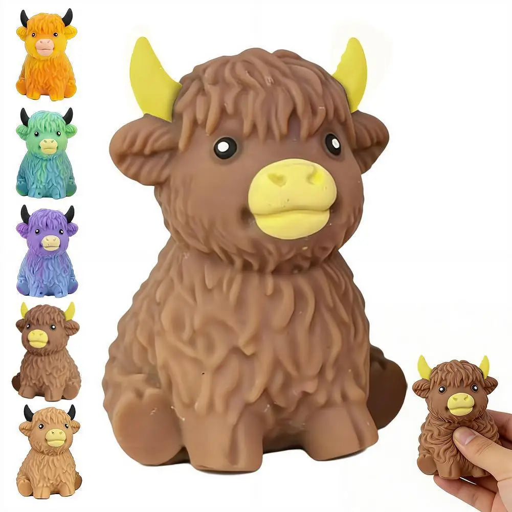 Highland Cow TPR Squishy Toy