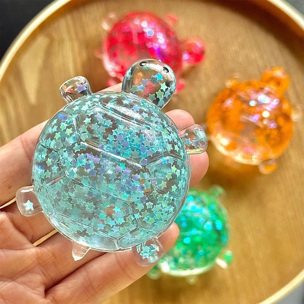 Glitter Turtle Squishy Fidget Toy