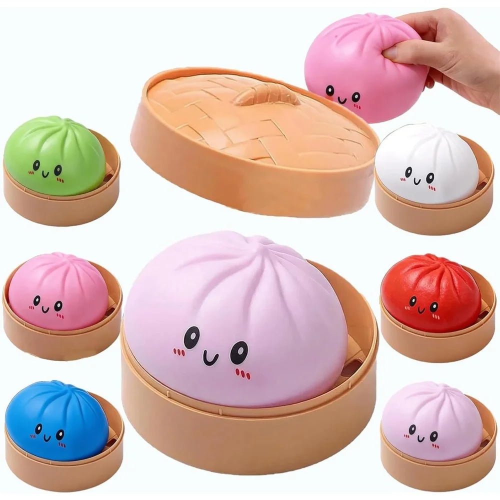 🥟 Giant Dumpling Squishy with Steamer