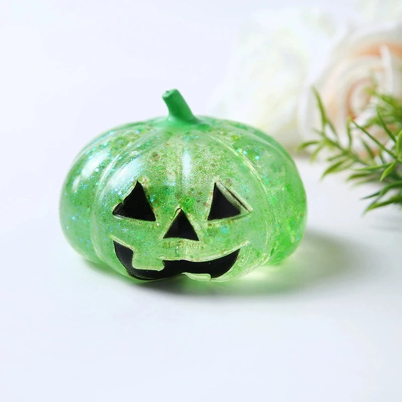 Halloween Ghost and Pumpkin Glitter Squishy Fidget Toy