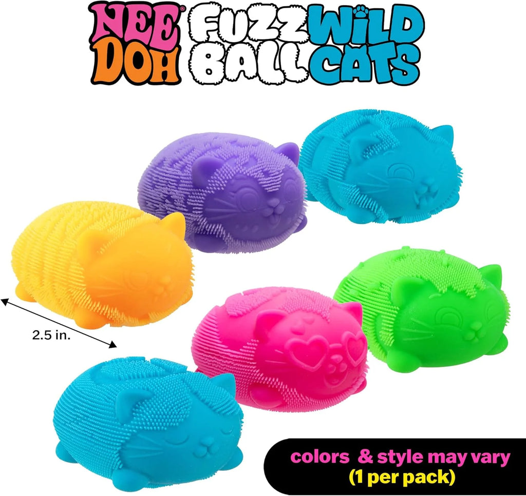 NeeDoh Fuzz Ball Wild Cats Series – Stress Relief Toy
