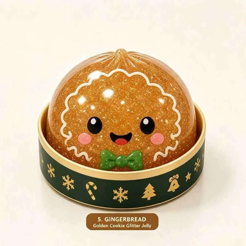 Christmas Dumpling Steamer Squishy – Glitter TPR🎄
