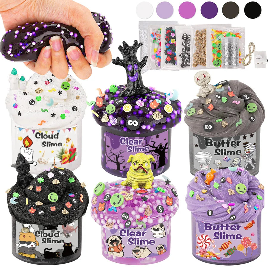 Cloud Slime Kit — 6-Pack Fluffy Slime Set