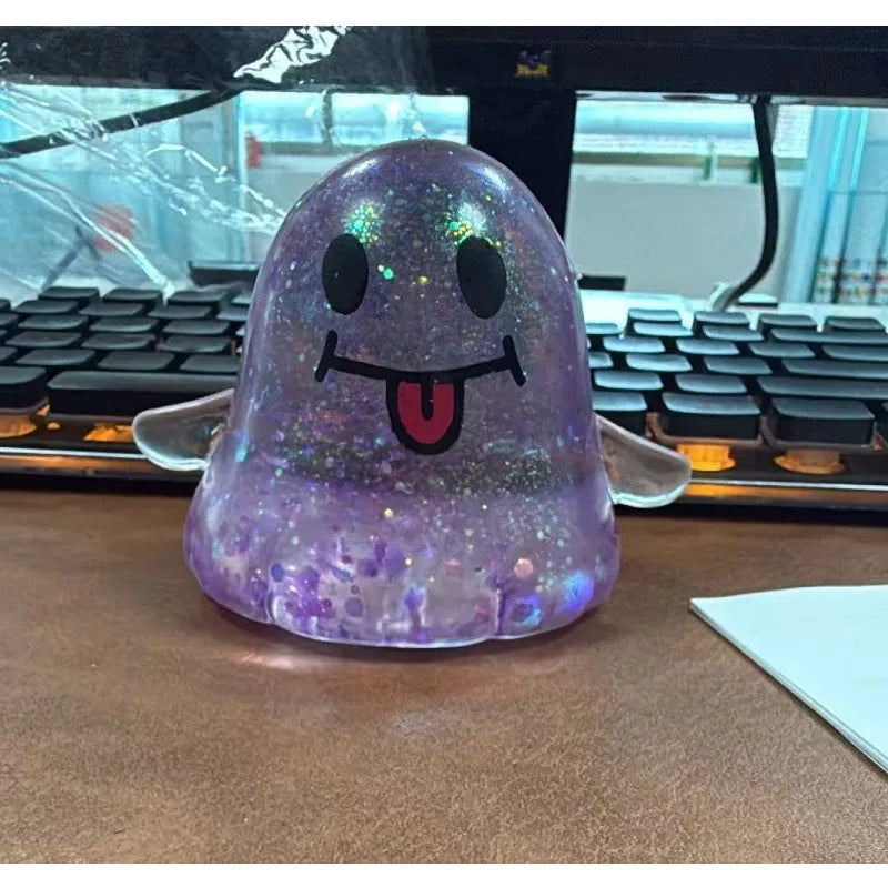 Glitter Halloween Ghost Squishy Fidget Toy