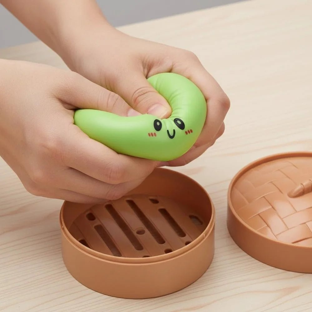 🥟 Giant Dumpling Squishy with Steamer