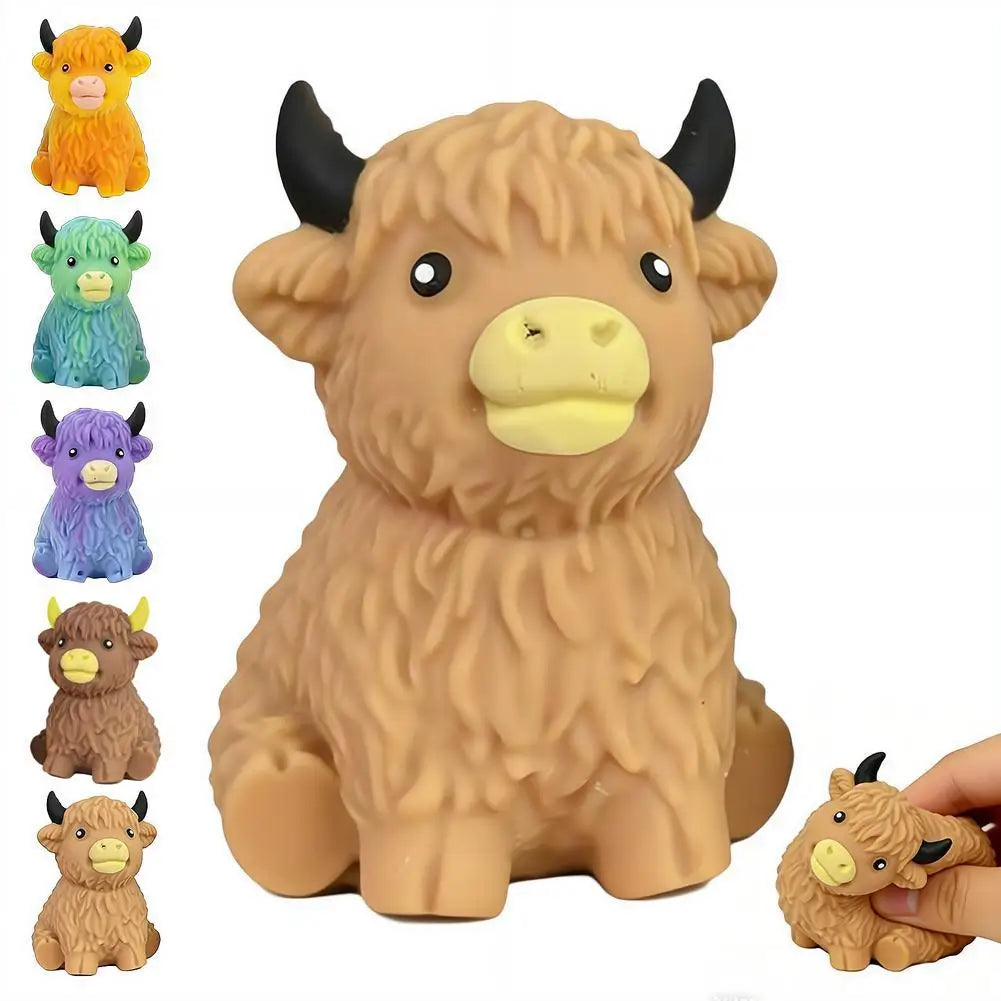Highland Cow TPR Squishy Toy
