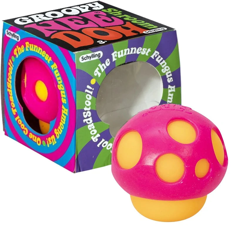 NeeDoh Groovy Shroom Mushroom Squishy | Sensory Stress Relief Toy