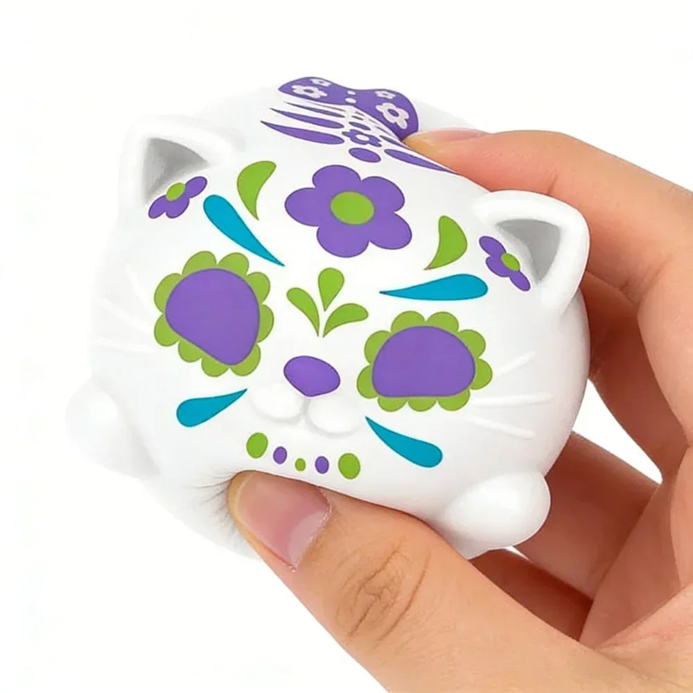NeeDoh Sugar Skull Cats | Buttery-Soft Fidget Toy | ASMR Sensory Stress Relief 🐈💀